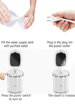 DL008 Hot Mist Nano Facial Steamer Spa Quality Home Face Humidifier for Women Men