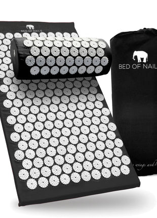 BON Acupressure Mat & Pillow - Black