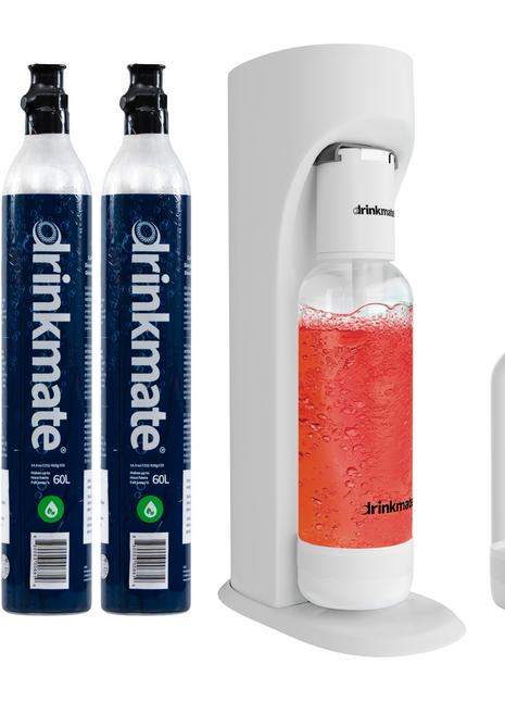 OmniFizz ULTIMATE BUNDLE, Sparkling Water and Soda Maker, Carbonates ANY Drink