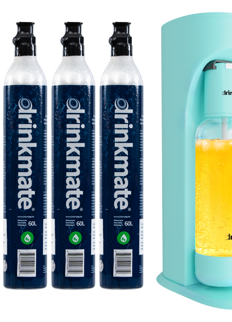 OmniFizz FOUR CYLINDER BUNDLE, Sparkling Water and Soda Maker, Carbonates ANY Drink