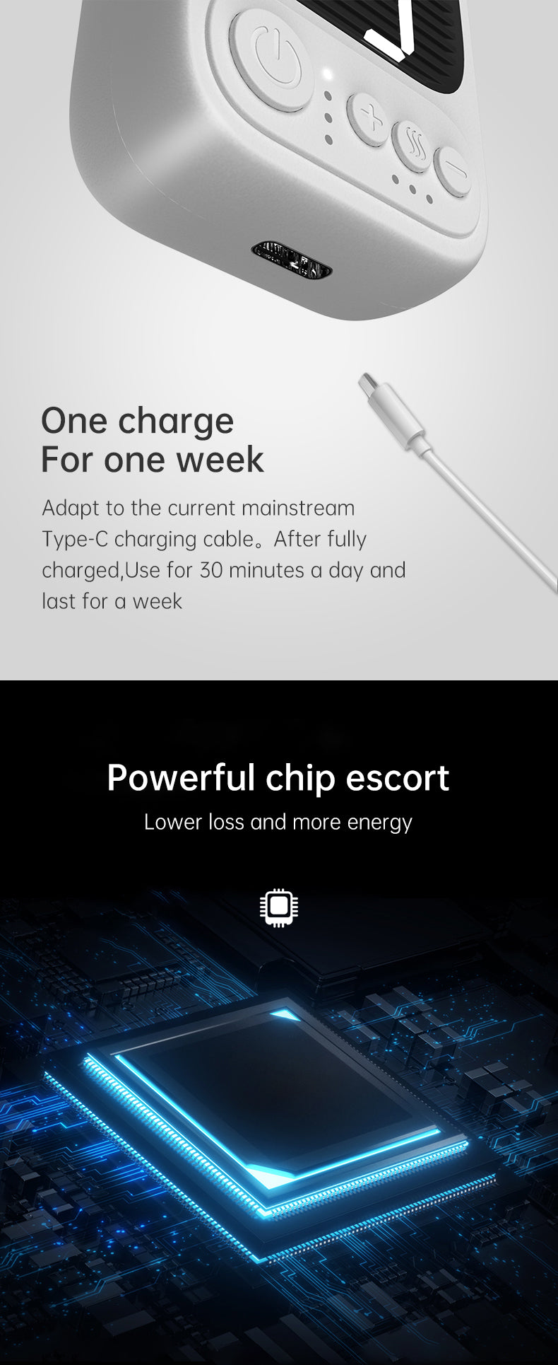 PL025A Prospera  Hands Free EMS Neck Massager Heated 4 modes 15 levels