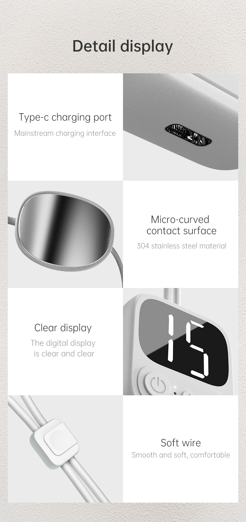 PL025A Prospera  Hands Free EMS Neck Massager Heated 4 modes 15 levels