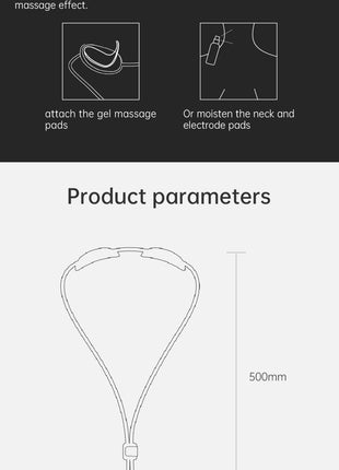 PL025A Prospera  Hands Free EMS Neck Massager Heated 4 modes 15 levels