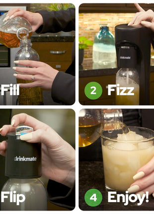 OmniFizz SPECIAL BUNDLE, Sparkling Water and Soda Maker, Carbonates ANY Drink