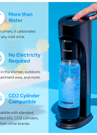 OmniFizz SPECIAL BUNDLE, Sparkling Water and Soda Maker, Carbonates ANY Drink