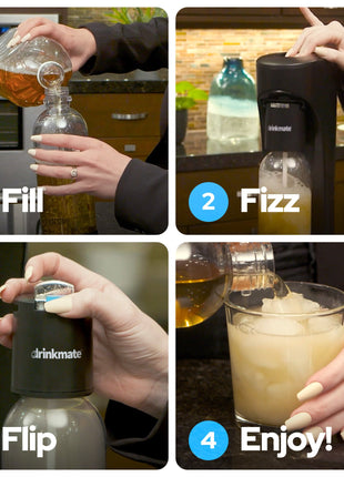 OmniFizz SPECIAL BUNDLE, Sparkling Water and Soda Maker, Carbonates ANY Drink