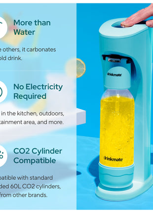 OmniFizz SPECIAL BUNDLE, Sparkling Water and Soda Maker, Carbonates ANY Drink