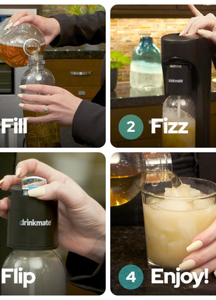 OmniFizz SPECIAL BUNDLE, Sparkling Water and Soda Maker, Carbonates ANY Drink