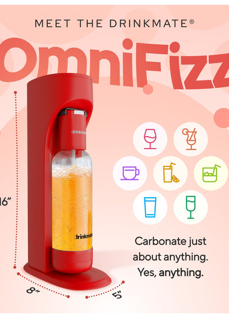 OmniFizz Without CO2, Sparkling Water and Soda Maker, Carbonates ANY Drink