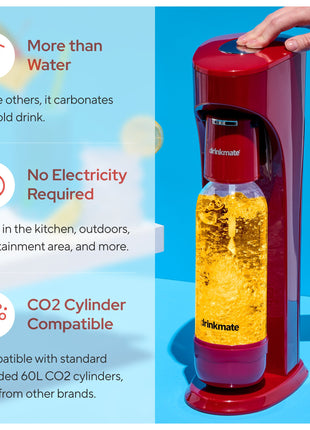 OmniFizz SPECIAL BUNDLE, Sparkling Water and Soda Maker, Carbonates ANY Drink