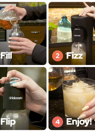 OmniFizz SPECIAL BUNDLE, Sparkling Water and Soda Maker, Carbonates ANY Drink