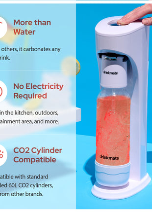 OmniFizz FOUR CYLINDER BUNDLE, Sparkling Water and Soda Maker, Carbonates ANY Drink