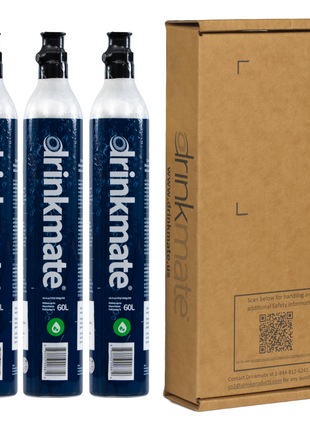 CO2 Refill Carbonator Cylinders 60L (14.5 oz) - 3 Pack