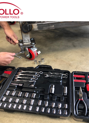 101 Piece Mechanic Tool Set for Vehicle and Home Maintenance, Roadside Emergencies. SAE and Metric Tool Set for Car, Boat, RV, Bikes - DT0006