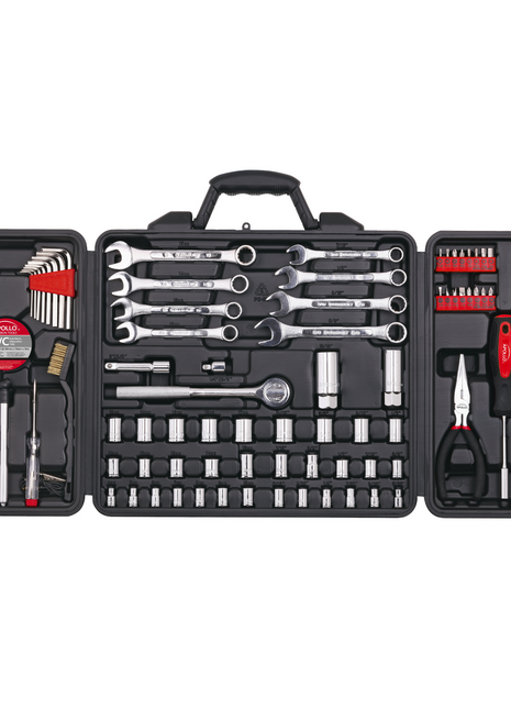 101 Piece Mechanic Tool Set for Vehicle and Home Maintenance, Roadside Emergencies. SAE and Metric Tool Set for Car, Boat, RV, Bikes - DT0006