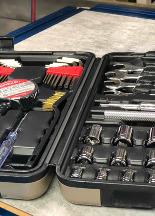 101 Piece Mechanic Tool Set for Vehicle and Home Maintenance, Roadside Emergencies. SAE and Metric Tool Set for Car, Boat, RV, Bikes - DT0006