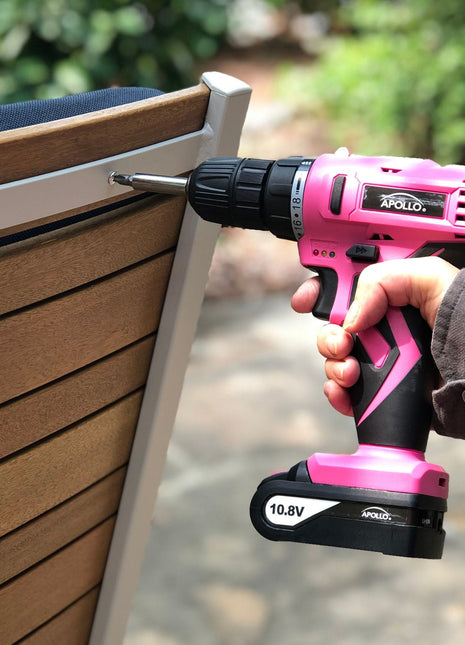 10.8 Volt Lithium-Ion Cordless Drill with 30 Piece Accessory Set PINK - DT4937P