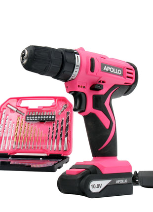 10.8 Volt Lithium-Ion Cordless Drill with 30 Piece Accessory Set PINK - DT4937P