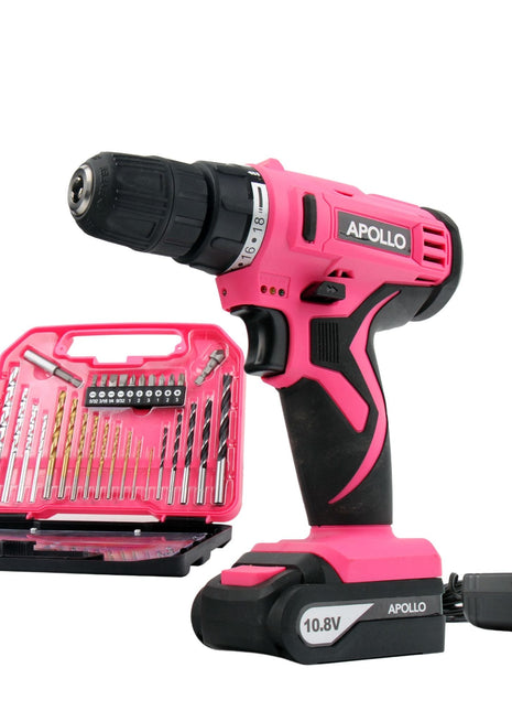 10.8 Volt Lithium-Ion Cordless Drill with 30 Piece Accessory Set PINK - DT4937P