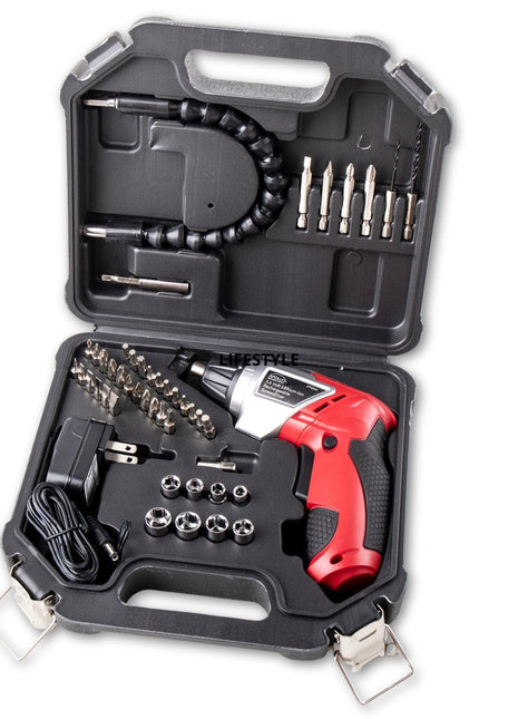 3.6 Volt Lithium-Ion Rechargeable Screwdriver with 45 Pieces Accessory Set - DT4944