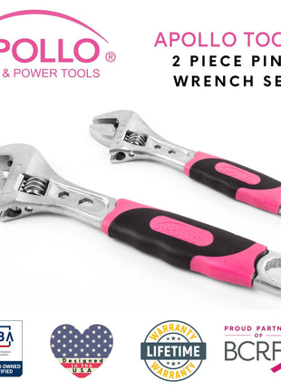 2 Adjustable Wrenches - Pink - DT5007P