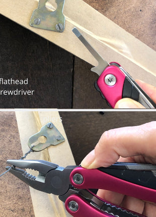 14-in-1 Pink High-Quality Pocket Multitool Pliers. Great for Outdoors, Camping, Fishing  --DT5015P