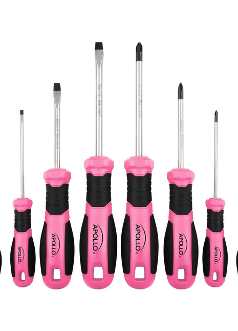Apollo Tools 8 Pink Essential Screwdriver Set DT5018P