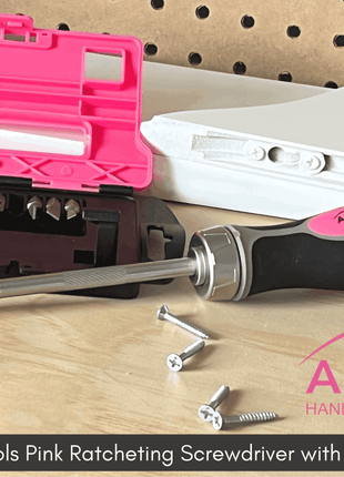13-in-1 Ratcheting Screwdriver with Bit Set – Pink -- DT5021P