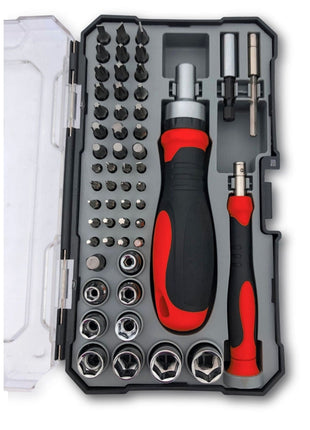 55 Piece Metric Tool Set with Ratcheting Bit Driver, Precision Bit Driver and Bit Assortment - DT5024