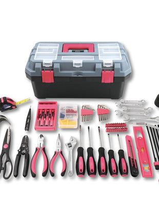 Pink 170 Piece Household Tool Kit with New and Improved Tool Box - DT7103P
