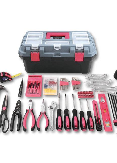 Pink 170 Piece Household Tool Kit with New and Improved Tool Box - DT7103P