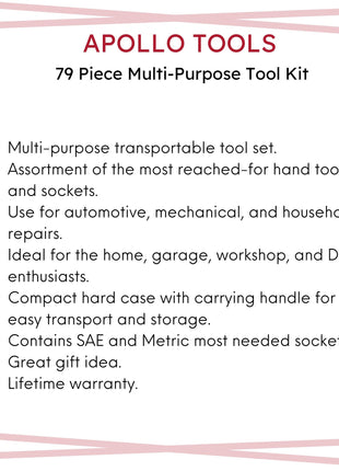 79 Piece Multi-Purpose Tool Kit - DT9411