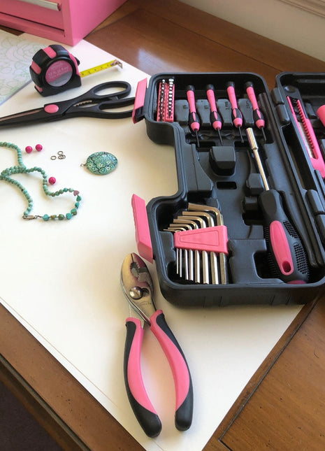 39 Piece General Tool Set Pink - DT9706P