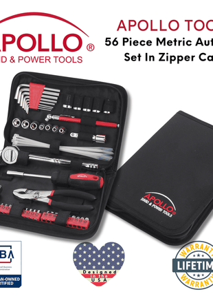 56 Piece Metric Auto Tool Set In Zipper Case - DT9775