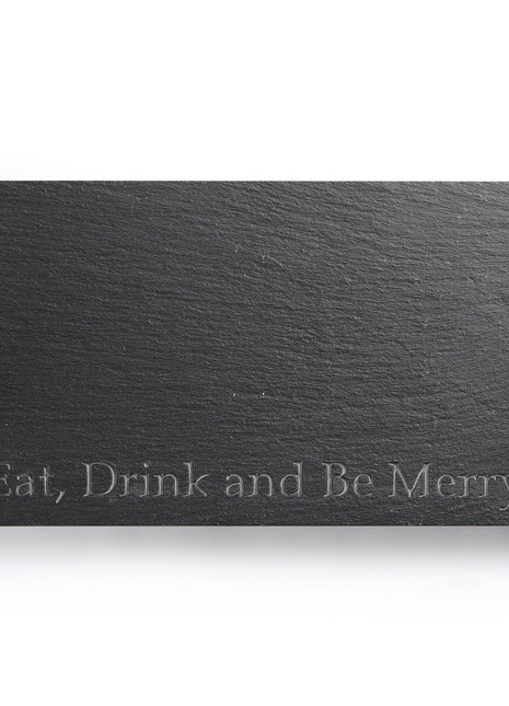 Rectangular Slate Stone Serving Tray with Jute Rope Handles