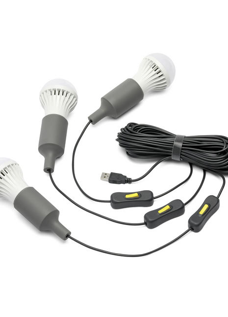 3 LED Light Bulb String