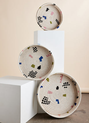 Mosaic Woven Nesting Tray