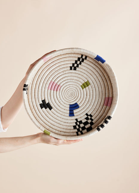 Mosaic Woven Nesting Tray