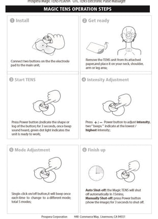 PL009-A Prospera Magic TENS Stress Relieving Massager