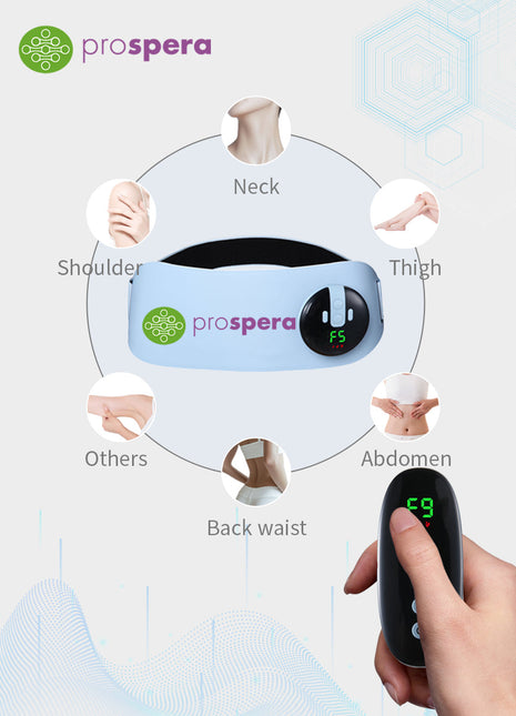 SL011-A Hot Compress EMS Deep Massage Belt 8 modes 9 levels LCD Control