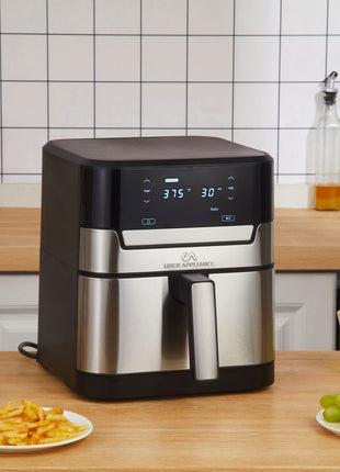 Uber Appliance Air fryer XL Premium Ceramic Coated PTFE PFOA Free - 7QT SS