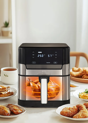 Uber Appliance Air fryer XL Premium Ceramic Coated PTFE PFOA Free - 7QT SS