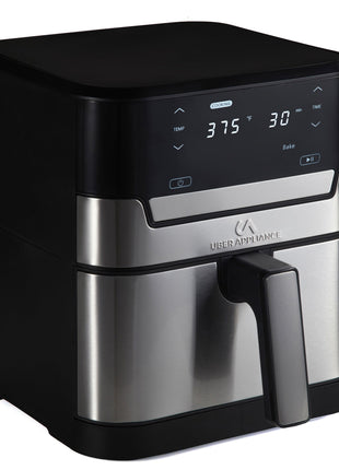 Uber Appliance Air fryer XL Premium Ceramic Coated PTFE PFOA Free - 7QT SS
