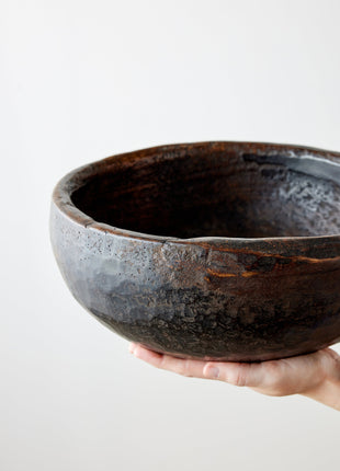 Vintage Iroko Wood Bowl