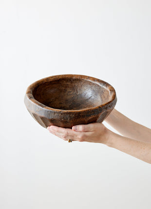 Vintage Iroko Wood Bowl