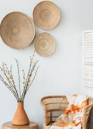 Binga Blonde Natural Woven Wall Basket