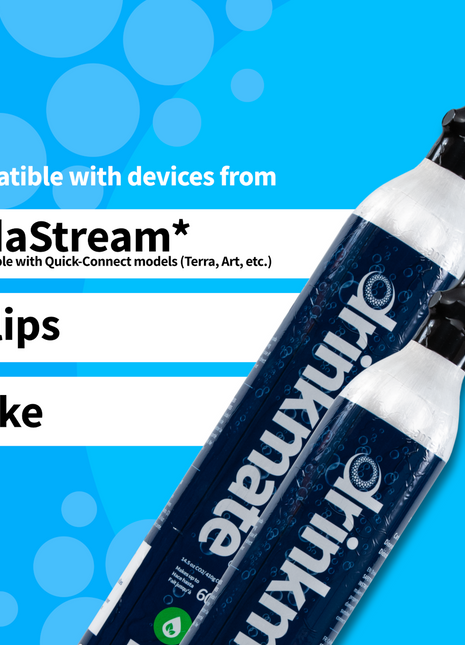 CO2 Refill Carbonator Cylinders 60L (14.5 oz) - 3 Pack
