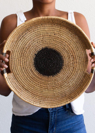 Siyanda Moon Round Woven Tray
