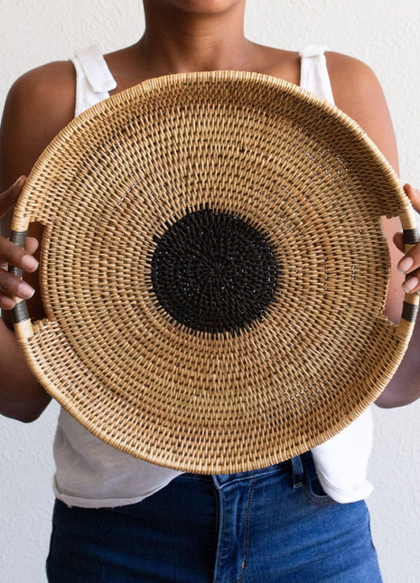 Siyanda Moon Round Woven Tray