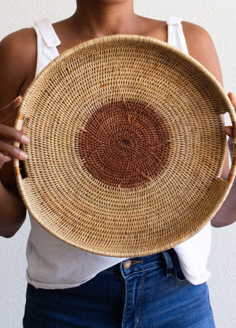 Siyanda Moon Round Woven Tray